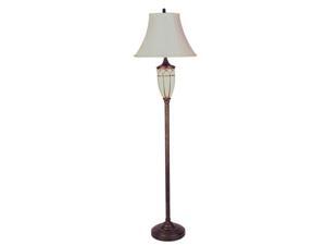 ORE International 64" Floor Lamp With Night Light, Antique Brass - 8332FG ORE International 64" Floor Lamp With Night Light, Antique Brass - 8332FG