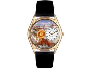Ranch Black Leather And Goldtone Watch #C0110005 Ranch Black Leather And Goldtone Watch #C0110005