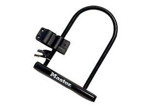 Master Lock Keyed U-Lock with Push Button Locking Black 5x10 8184D Pack Of 4 Master Lock Keyed U-Lock with Push Button Locking Black 5x10 8184D Pack Of 4