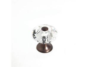 JVJHardware 36912 Pure Elegance 28mm - 1.13 in. - Octogon Faceted 31 Percent Lead Crystal Knob with Cap - Old World Bronze JVJHardware 36912 Pure Elegance 28mm - 1.13 in. - Octogon Faceted 31 Percent Lead Crystal Knob with Cap - Old World Bronze