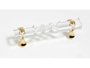 JVJHardware 31724 Pure Elegance 3 in. Center to Center Scored 31 Percent Leaded Crystal Pull - 24 K Gold Plated JVJHardware 31724 Pure Elegance 3 in. Center to Center Scored 31 Percent Leaded Crystal Pull - 24 K Gold Plated
