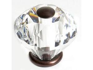 JVJHardware 36512 Pure Elegance 30mm - 1.19 in. - Diamond Cut 31 Percent Leaded Crystal Knob - Old World Bronze JVJHardware 36512 Pure Elegance 30mm - 1.19 in. - Diamond Cut 31 Percent Leaded Crystal Knob - Old World Bronze