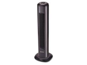 Oscillating Tower Fan Three-Speed Black 5 9/10"W x 31"H Oscillating Tower Fan Three-Speed Black 5 9/10"W x 31"H