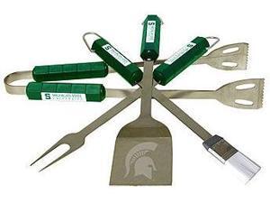 Bsi Products 61029 4 Pc Bbq Set - Michigan State Spartans Bsi Products 61029 4 Pc Bbq Set - Michigan State Spartans