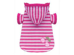 Hip Doggie HD-2PSCH-XXS Extra Extra Small Pink Stripe Cherry Hoodie Hip Doggie HD-2PSCH-XXS Extra Extra Small Pink Stripe Cherry Hoodie