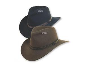 Scala Classico Df105-Blk3 1/Wool Felt Outback W/Overly-L Hat Scala Classico Df105-Blk3 1/Wool Felt Outback W/Overly-L Hat