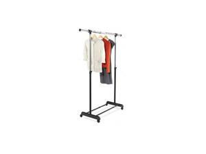 Black and Chrome Expandable Garment Rack - Chrome and Black Black and Chrome Expandable Garment Rack - Chrome and Black