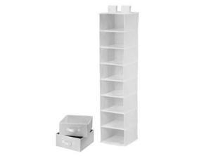 Honey-Can-Do SFT-01744 8 Shelf Organizer and Two Drawers- white polyester Honey-Can-Do SFT-01744 8 Shelf Organizer and Two Drawers- white polyester