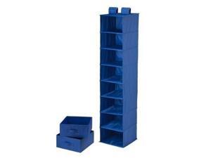 Honey-Can-Do SFT-01746 8 Shelf Organizer and Two Drawers- blue polyester Honey-Can-Do SFT-01746 8 Shelf Organizer and Two Drawers- blue polyester