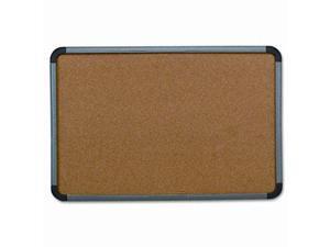 Iceberg 35067 Ingenuity Cork Bulletin Board, 42" Height x 66" Width - Natural Cork Surface - Polyethylene Frame - Charcoal Iceberg 35067 Ingenuity Cork Bulletin Board, 42" Height x 66" Width - Natural Cork Surface - Polyethylene Frame - Charcoal