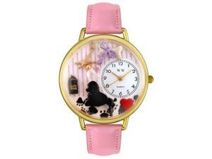 Whimsical Watches G0630007 Dog Groomer Pink Leather And Goldtone Watch Whimsical Watches G0630007 Dog Groomer Pink Leather And Goldtone Watch