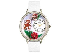 Christmas Gingerbread White Leather And Silvertone Watch #U1220004 Christmas Gingerbread White Leather And Silvertone Watch #U1220004
