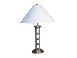 ORE International Metal Table Lamp - Silvertone, Silver & White - 6231SN ORE International Metal Table Lamp - Silvertone, Silver & White - 6231SN