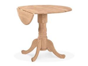International Concepts T-36DP 36 in. Diameter Dual Drop Leaf Dining Table International Concepts T-36DP 36 in. Diameter Dual Drop Leaf Dining Table