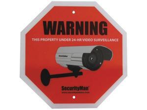 Securityman Sign2Pk-En Surveillance Warning Sign, Pack Securityman Sign2Pk-En Surveillance Warning Sign, Pack