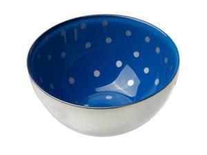 MoMo Panache 807241 Condi Bowls Silver with Sapphire Blue and small silver dots, pair MoMo Panache 807241 Condi Bowls Silver with Sapphire Blue and small silver dots, pair
