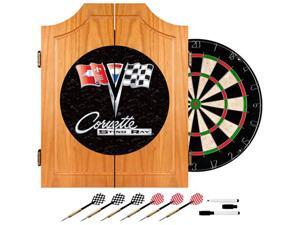 Trademark Poker Corvette C2 Black Wood Dart Cabinet Set Trademark Poker Corvette C2 Black Wood Dart Cabinet Set