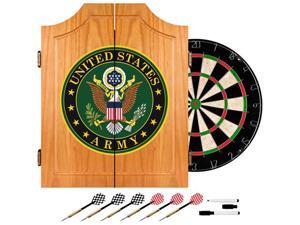 Trademark Poker U.S. Army Symbol Wood Dart Cabinet Set Trademark Poker U.S. Army Symbol Wood Dart Cabinet Set