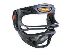 Bangerz HS-1800BB Fully Adjustable Sports Safety Mask - Black Mask-Black Padding-Black Hinge-Orange Vent Bangerz HS-1800BB Fully Adjustable Sports Safety Mask - Black Mask-Black Padding-Black Hinge-Orange Vent