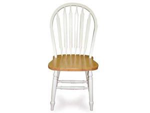 International Concepts C02-213 WHT/NAT 38 Inch High Arrowback Chair - WITH TURN LEGS International Concepts C02-213 WHT/NAT 38 Inch High Arrowback Chair - WITH TURN LEGS