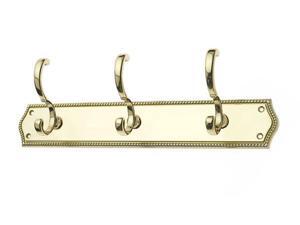 JVJHardware 21613 Mud Room Accessories 15 in.Roped Triple Rail Hook - Solid Brass JVJHardware 21613 Mud Room Accessories 15 in.Roped Triple Rail Hook - Solid Brass