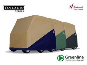 Greenline GLCR02GR Ryder Series Green-Tan Universal Slip-On 2 Passenger Golf Car Cover Greenline GLCR02GR Ryder Series Green-Tan Universal Slip-On 2 Passenger Golf Car Cover