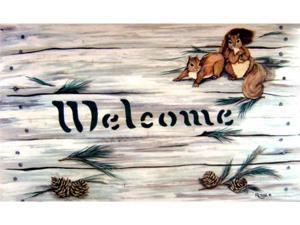 Custom Printed Rugs Dm-38 Squirrels & Pinecones Door Mat Custom Printed Rugs Dm-38 Squirrels & Pinecones Door Mat