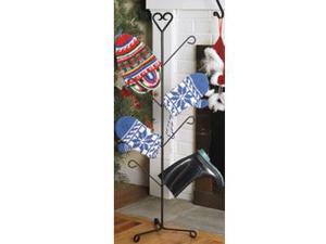 Village Wrought Iron MD-S-4-51 Heart Mitten Dryer Stand Village Wrought Iron MD-S-4-51 Heart Mitten Dryer Stand