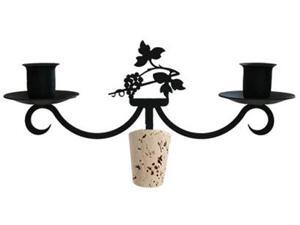Village Wrought Iron C-WB-157 Grapevine Wine Bottle Topper - Candelabra Village Wrought Iron C-WB-157 Grapevine Wine Bottle Topper - Candelabra