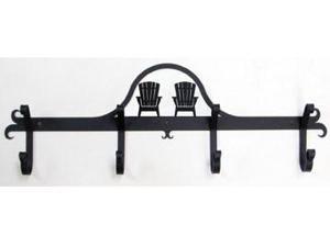 Village Wrought Iron CB-119 Wall Mounted Wrought Iron Coat Rack-Hooks - Adirondack Chairs Village Wrought Iron CB-119 Wall Mounted Wrought Iron Coat Rack-Hooks - Adirondack Chairs