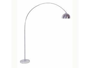 ORE International 85" Arch Floor Lamp - Marble Base, Chrome/White Marble - 6935 ORE International 85" Arch Floor Lamp - Marble Base, Chrome/White Marble - 6935