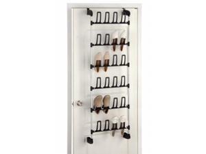 Neu Home 17718 Overdoor 12 Pair Shoe Rack Silver-Black Neu Home 17718 Overdoor 12 Pair Shoe Rack Silver-Black