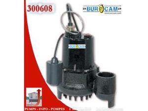 Bur-Cam Pumps 300608 .33 HP Sump Pump with Mechanical Switch Bur-Cam Pumps 300608 .33 HP Sump Pump with Mechanical Switch