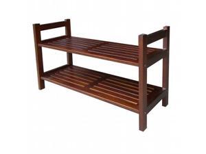 Ore International DSR001 15.5 Two Tiers Stackable Shoe Rack - Mahogany Ore International DSR001 15.5 Two Tiers Stackable Shoe Rack - Mahogany