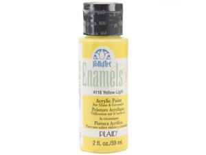 Folk Art Enamel Paint 2 Ounces-Yellow Light Folk Art Enamel Paint 2 Ounces-Yellow Light