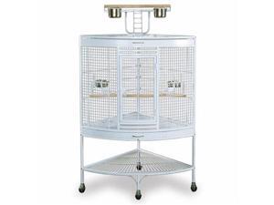 Prevue Hendryx PP-3156W White Corner Parrot Cage Prevue Hendryx PP-3156W White Corner Parrot Cage