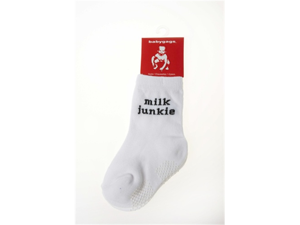 Silly Souls SO-3-1-2 Milk Junkie- 1-2 Year Socks- White Silly Souls SO-3-1-2 Milk Junkie- 1-2 Year Socks- White