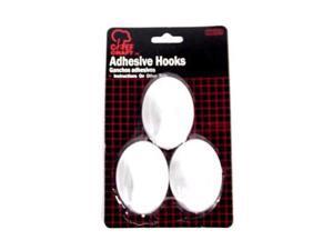Bulk Buys Plastic Adhesive Hooks - Case of 48 Bulk Buys Plastic Adhesive Hooks - Case of 48