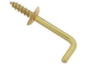 Stanley Hardware 758530 3 Count 1 in. Solid Brass Shoulder Hooks Stanley Hardware 758530 3 Count 1 in. Solid Brass Shoulder Hooks