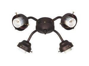 Craftmade F400CFL-OB 4 Light Fitter in Oiled Bronze with Compact Flourescent Craftmade F400CFL-OB 4 Light Fitter in Oiled Bronze with Compact Flourescent