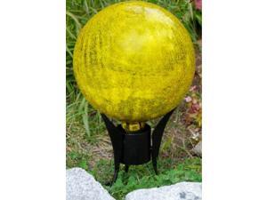 Achla G10-Y-C Gazing Globe 10 in. Lemon Drop Crackle Achla G10-Y-C Gazing Globe 10 in. Lemon Drop Crackle