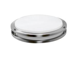 Efficient Lighting EL-845-223 Contemporary Round Flushmount, Brushed Nickel Finish with Acrylic Diffuser Efficient Lighting EL-845-223 Contemporary Round Flushmount, Brushed Nickel Finish with Acrylic Diffuser