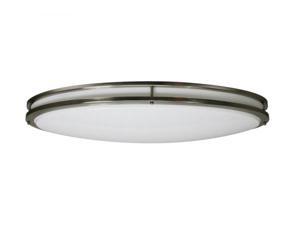 Efficient Lighting EL-855-2T8 Contemporary Round Flushmount, Brushed Nickel Finish with Acrylic Diffuser Efficient Lighting EL-855-2T8 Contemporary Round Flushmount, Brushed Nickel Finish with Acrylic Diffuser