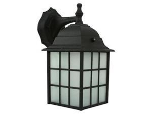 Efficient Lighting EL-100-123 Rustic Outdoor Wall Lantern Die Cast Aluminum Powder Coated Black Frosted Glass with Built-in photocell Energy Star Qualified Efficient Lighting EL-100-123 Rustic Outdoor Wall Lantern Die Cast Aluminum Powder Coated Black Frosted Glass with Built-in photocell Energy Star Qualified