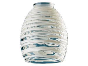 Westinghouse Lighting 8131400 2.25 in. Clear & White Rope Glass Fitter - Pack of 4 Westinghouse Lighting 8131400 2.25 in. Clear & White Rope Glass Fitter - Pack of 4