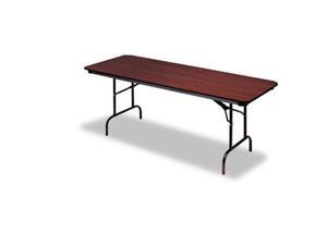 Premium Wood Laminate Folding Table, Rectangular, 96w x 30d x 29h, Mahogany Premium Wood Laminate Folding Table, Rectangular, 96w x 30d x 29h, Mahogany