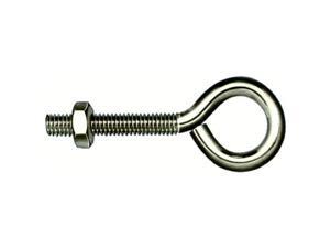 Hindley 10 Count .25in. X 3in. Stainless Steel Eye Bolts With Nuts 44307 - Pack of 10 Hindley 10 Count .25in. X 3in. Stainless Steel Eye Bolts With Nuts 44307 - Pack of 10