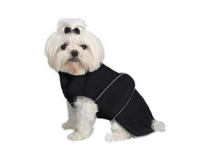 A Pets World 08192999-24 Weatherproof Fleece Lined Dog coat Black A Pets World 08192999-24 Weatherproof Fleece Lined Dog coat Black