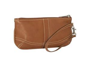 Piel Leather 2768 Large Ladies Wristlet - Saddle Piel Leather 2768 Large Ladies Wristlet - Saddle