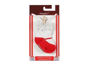 Dimples 689076848060 Mary Jane Socks - Red Dimples 689076848060 Mary Jane Socks - Red